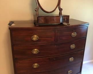 MAHOGANY DRESSER WITH MIRROR