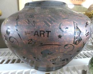 Signed 90's Art Studio Pottery Vase by Stephen Fabrico