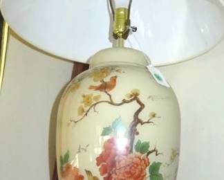 Painted Asian Design Table Lamp