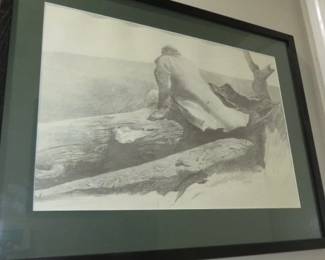 Andrew Wyeth "Study For April Wind", Pencil Signed Lower Right Corner