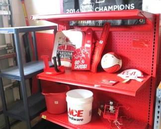 Commercial Red Metal Shelving 