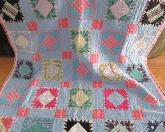 Vintage Hand Sewn Quilt Twin Size