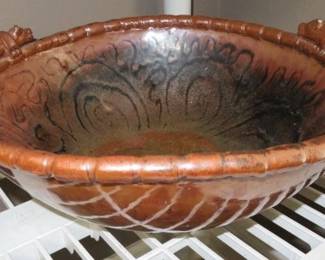 Vintage Signed Studio Pottery Dragon Bowl by Maria Gakovic