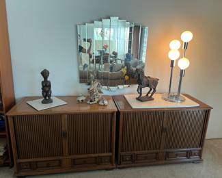 Art Deco Windsor Glass paneled mirror 