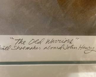 "The Old Warriors" - Jockey Bill Shoemaker aboard John Henry (signed by him and Artist Fred Stone)