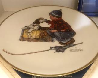 One of several Norman Rockwell plates