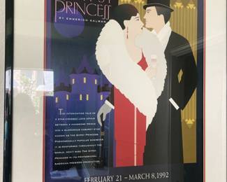 Framed poster for the Opera Pacific - Feb. 21-March 8, 1992 ("The Gypsy Prince")
