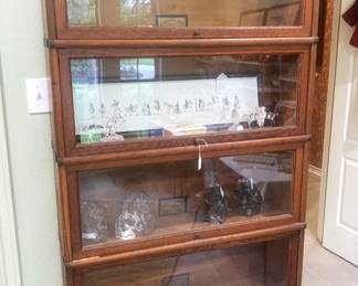 Highly desired antique stacking bookcases by The Globe-Wernicke Co. (This company first produced bookstacks  in 1899.)