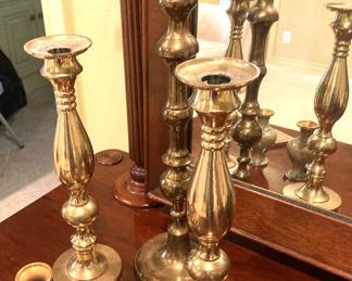 Brass candlesticks