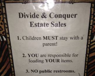 I repeat . . . NO public restrooms!!!!!!!!!!