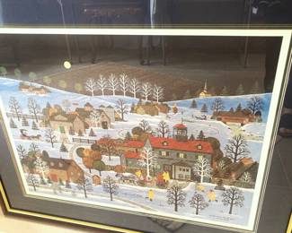 Wooster Scott framed art - "The Volunteer Fire Brigade"