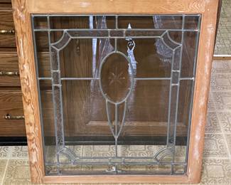 Antique leaded glass window