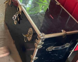 Black metal trunk