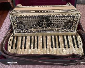 Gorgeous Italian accordion with mother of pearl keys