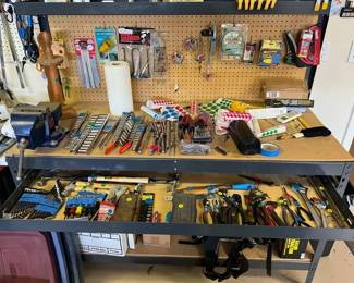 Tools and 2 work benches