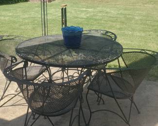 Rod iron table And chairs