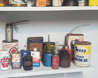 Vintage oil  cans