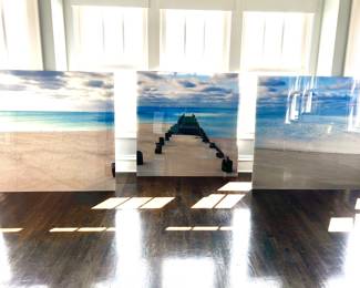 Master Photographer Peter Lik 
“Into the Light” - Cape Cod, Massachusetts  - Limited Edition 163/450 - with Certificate of Authenticity- Each panel measures 48.4” - total of 3 panels - crate available for transport. 