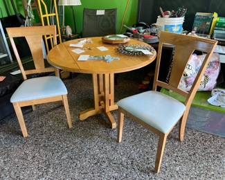 Table and two chairs