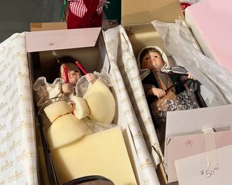 Ashton Drake porcelain drummer boy and girl with candles