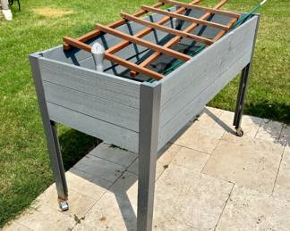 Raised Flower Bed on Wheels