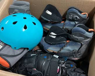 Roller blades, Helmets and Pads