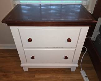 2 Drawer Nightstand in White