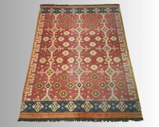 Turkish Kilim Hand Knotted Wool Rug
