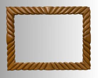 Carved Wood Frame Mirror
