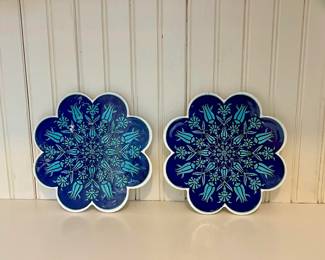 Turkish Ceramic Cobalt Blue Trivets
