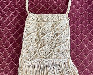 1970s Macrame Purse