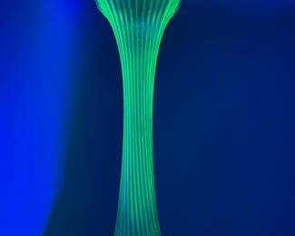 Uranium Glass Swung Vase