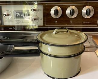 Vintage Enamelware Double Boiler
