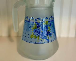 Floral Frosted Pitcher by Brilliant