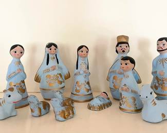 Vintage Mexican Nativity Set