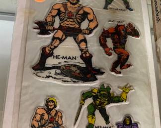 Vintage Master of the Universe Puffy Stickers on Card