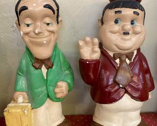 Laurel and Hardy Chalkware Figures