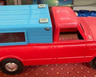 Vintage Processed Plastic Camper Truck