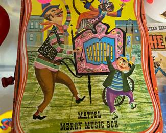 Vintage Tin Litho Mattel Merry Music Box (Working)