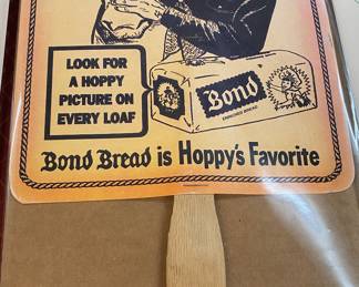 Hopalong Cassidy Bond Bread Advertising Fan 