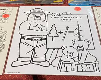 Smokey the Bear Coloring Sheets