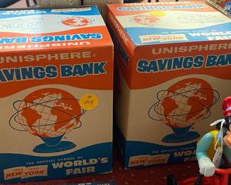 1964-65 World's Fair Unisphere Banks (MIB) 