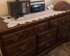 Dresser, old radio