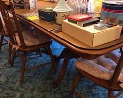 Dining table and 6 chairs