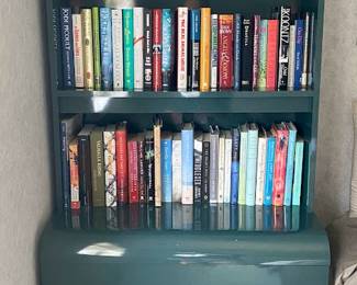 Retro Green Formica Chest Of Drawers And Bookcase, Circa 1970
