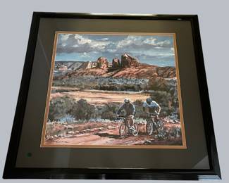 Framed Cycling Art Print
