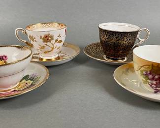 Four Vintage Tea Cups
