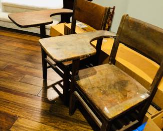 50% OFF ORIGINAL PRICE: $100 EACH
ANTIQUE SCHOOL DESKS
22”W x 23”D x 32”H