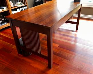 20% OFF ORIGINAL PRICE: $450
STICKLEY FURNITURE MISSION COLLECTION SPINDLE WRITING DESK WITH 3 DRAWERS - SIGNIFICANT WEAR
66”L x 32”W x 30”H