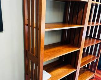 PRICE: $500 EACH. STICKLEY FURNITURE WOODEN
BOOKSHELVES
30”W x 15”D x 76”H